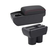 DPEDFVXVMR For Suzuki For Jimny JB23 JB43 1998-2017 2016 2015 Car Armrest Box Retrofit Parts Cup Holder Storage Box Accessories Armrest Storage Box(B1 Black red 6USB)