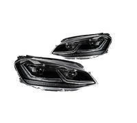 DPEDFVXVMR Front Bumper Headlight 2 PCS For Golf 7 2013-2017 MK7 Upgrade .5 Design LHD LED Car Headlights Assembly DRL Bifocal Lens Lamp Accessories Headlamp(Silver)