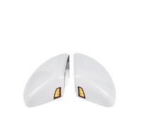 DPEDFVXVMR Wing Mirror Housing For Tiguan For AD For BW For MK2 2018-2023 With Assit Light Left Right Door Wing Side Mirror Cover Cap(2PCS Super White)