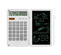 DPEDUAI Scientific Calculator with Writing Pad, 240 Computing Functions, Foldable Case, HD Screen, Anti-Deletion Lock & One-Click Clear, Perfect for School, Finance & Engineering (White)