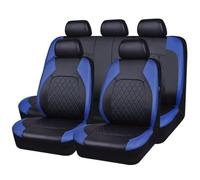 DPENGRUINB Car Seat Cover Full Sets, for Mitsubishi Colt Z30 / Colt ClearTec 2004-2012 9 Pcs Set Full Surround Leather Waterproof NonSlip Front Rear Protectors Interior Accessories,Blue