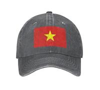 DPgUfPV Vietnam Flag Baseball Cap Vietnam Cowboy Hat Adjustable Washable Retro Vietnamese Hats for Men Women Adult Deep Heather