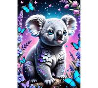 DPHERO Cute Koala Diamond Painting Kit, 5D DIY Flowers Art, 12x16 Inch, Adults