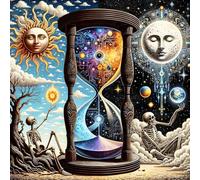 DPHERO DIY Sun and Moon Diamond Painting Kits for Beginners Adults,5D Hourglass Diamond Art Kits,Round Full Drill Diamond Painting Art,DIY Painting by Numbers Diamond Art Painting 12x12 inch