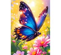 DPHERO Fantasy Butterfly Diamond Painting Kits for Beginners Adults,5D DIY Wildflowers Diamond Art Kits,Round Full Drill Dreamland Art Crafts,DIY Painting by Numbers for Home Wall Decor 12x16 inch