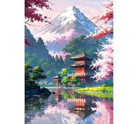 DPHERO Snowy Mountain Diamond Painting Kits for Beginners Adults,5D DIY Reflection Diamond Art Kits,Round Full Drill Gem Art Crafts Kits,DIY Painting by Numbers for Home Wall Decor 12x16 inch