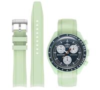 DPHUAHANG WatchBands 20mm Compatible with Omega X Swatch Speedmaster Watch,Swatch Omega Moonswatch Speedmaster Watch Replacement Strap for Women Men (lighe colour)