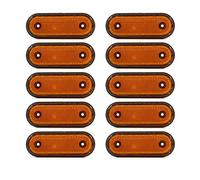 DPIPUBZSZ 10pcs 24V Side Marker Light External Warning Lamp Indicator Tail Yellow White Red Trailer Truck Lorry Tractor(10pcs Yellow)