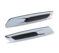 DPIPUBZSZ 2PCS Dynamic Amber Side Marker Lights Turn Signal Blinker Lamp For 1 3 5 Series E90 E91 E92 F30 E93 E46 E60 E61(Smoked lens)