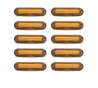 DPIPUBZSZ 6x/10x 6 12V 24V Side Marker Light External Warning Lamp Indicator Tail Orange White Red Trailer Truck Lorry Tractor(10x Orange)