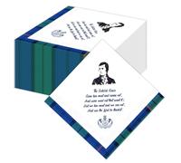 DPKOW 40 Scottish Napkins Burns Night Decorations, Robert Burns Napkins Tartan Paper Scottish Burns Night Serviettes Disposable, Burns Night Party Supplies Burns Night Table Decorations, 33 x 33cm