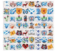DPKOW 72pcs Scottish Temporary Tattoos - Waterproof Flag and Thistle I Love Scotland Designs for Burns Night Party Favors and Decorations