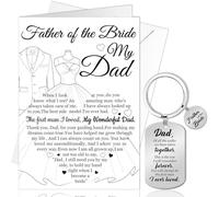 DPKOW Fathers Day Card Father of the Bride Gifts, Father's Day Gifts for Father of the Bride, Father’s Day Card Keyring Gifts for Dad, Father of the Bride Fathers Day Greeting Card with Envelope