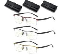 DPKSML Outfany Intellireaders, Libiyi Intellireaders, Titanium Progressive Far and near Dual-Use Reading Glasses, Progressive Multifocal Reading Glasses (+2.5,3 Mix)