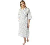 Dplay outlet Ladies Womens Floral Print Night Gown Robes Wraps Dressing Gown (LILAC, 16-18)