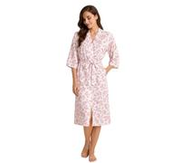 Dplay outlet Ladies Womens Floral Print Night Gown Robes Wraps Dressing Gown (PINK, 16-18)