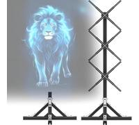 DPLXFPP 3D Hologram Fan, 1730CM 3D Hologram Projector Advertising Display, 3 x 48.7cm Fans Interactive Holographic Display for Eye-Catching Advertising with Bluetooth,App & Remote Control