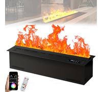 DPLXQPP Auto-Refill Water Vapor Fireplace Insert,3D Mist Flame with Remote Control/App,Anti-Dry Burning Safety Protection,Low Noise Humidifying Decor Fireplace 100cm/39.37in