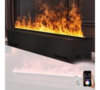 DPLXQPP Modern Water Mist Fireplace,3D Holographic Flame & Ambient Humidifier,304 Stainless Steel Build,Elevate Your Living Room and Bedroom Ambiance 180cm/70.87in