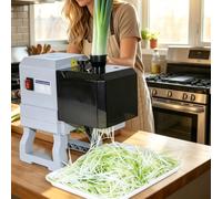 DPLXQPP Professional Electric Vegetable Shredder for Scallions & Onions,200w Motor Delivers 70% Time Savings,Detachable Hanging Stand,Low-Noise for Roast Duck Restaurants 2.3mm