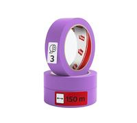 Dpm tapes - Precision Masking Tape Pack for Delicate Surfaces | Reliable Adhesion, Clean Removal, Sharp Paint Lines, DIY - 3 Rolls - 3x(25 mm x 50 m) - Purple