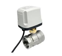 DPNABQOOQ DN15 DN20 DN25 DN50 2 Way IP65 Waterproof Motorized Ball Valve 12V 24V 220V 3-Wire 2 Control Stainless Steel Electric Ball Valve(12vdc-cr02,DN20)