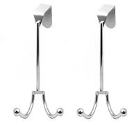 DPNY 2pc Twin Hook Over The Door Hanger Bathroom Kitchen Room Multi Purpose Hanger