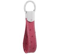 dpob Leather Keychain Italian Leather Key ring - Simple design - Made Of Durable Premium Quality Leather (Rose Red)