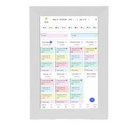 Dpofirs 10.1 Inch Smart Family Calendar, WiFi Digital Wall Calendar Chore Chart with 1080P Touchscreen, 32GB Photo Frame, 2 Way Sync App for Kitchen, Home Organization (White) (UK Plug)