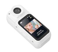 Dpofirs 1080P Action Camera, Magnetic Body Camera with 180 Degree Rotatable Design and Type C Fast Charging, for Outdoor Sports Biking Travel Vlogging and Camping (White)