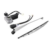 Dpofirs 12V Electric Wiper Motor with Adjustable Arm | Optimized for speedboats, includes rubber blade, three speed settings, easy plug installation, durable materials
