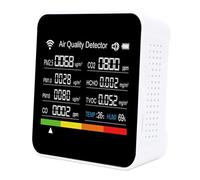 Dpofirs 14 in 1 Portable Air Quality Monitor Indoor for Home, WiFi Air Quality Tester with Temperature, Humidity, Time Display