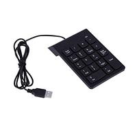 Dpofirs 18 Keys USB Wired Numeric Keypad, Portable External Numpad Keyboard for Mini Financial Accounting Numeric Pad for Data Entry, Suitable for Laptop Desktop PC