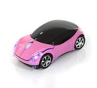 Dpofirs 2.4G Car Shaped Wireless Mouse,1600DPI Optical Mouse,2.4GHz Wireless Transmission,3 Buttons with Scroll Wheel,for PC Laptop Tablet Gaming Office(pink)