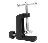 Dpofirs 2.4inch Universal C-Clamp for 12mm Desk Lamp Mount, Aluminum Black Desk Table Mount Clamp for Desktop Mount Holder LCD Monitor Flash Desks Carts Benches Worktables