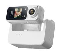 Dpofirs 2.7K Thumb Action Camera, Body Camera, Wearable Cam, Handsfree POV Recording, Small Portable Camcorder for Work Cycling Travel (White)