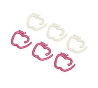 Dpofirs 24Pcs Colorful Stitch Markers for Crochet Locking Key Points During Knitting Process Craft Project Accessories (Red White Fruit Shaped)