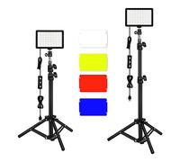 Dpofirs 2PCS LED Light Stand, Photo Studio Light Box, Multipurpose USB Photo Lights Photography Lighting Kit for Video Conferencing Live Streaming for Video Recording