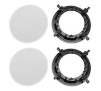 Dpofirs 2PCS Round Speaker Grill Covers, Audio Speaker Mesh Guard Protective Case Magnetic Metal Mesh Speaker Grille for Home Theater, RV