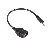 Dpofirs 3.5mm Aux to USB OTG Cable, USB to Aux Converter Cable, 2.0 Male 3.5mm Female Adapter, Compatible with Car Systems with MP3 Playback Decoding, for Flash