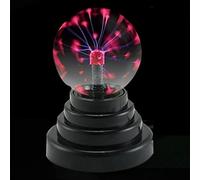 Dpofirs 3 inch Plasma Ball Lamp, Interactive Touch Sensitive Electric Nebula Globe, Lightning Sphere for Gifts