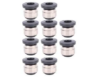 Dpofirs 3D Printer Filament Inlet Pneumatic Fitting Durable 10Pcs Set for Lab X1/X1E/P1P/P1S Easy Replacement, Stable and Heat-Proof, Stainless Steel Connector for Various Uses