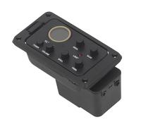 Dpofirs 4 Band EQ Equalizer Preamp Amplifier Piezo Pickup Tuner Acoustic Guitar Equalizer with LCD Display Screen, Easy to Use for Guitar Enthusiasts, 8-piece Set