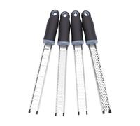 Dpofirs 4 Piece Lemon Zester and Cheese Grater Set, 304 Stainless Steel Kitchen Tools with Protective Covers for Zesting Citrus and Grating Cheese Ginger Garlic Fruits Vegetables