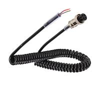 Dpofirs 4 Pin Connector Pre Wired Flexible Radio Microphone Cable Replacement for CB HAM Radio, Material, Professional Aviation Head Connector
