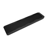 Dpofirs 480mm G1/4 Water Cooling Radiator, 18-Tubes Black Aluminium Alloy Heat Exchanger, Built-in Water Separator, Suitable for Desktop Computer Water Cooling Systems