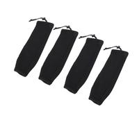 Dpofirs 4pcs Marine Boat Bumper Covers 20x63cm Black Knitted Elastic Strong Protection for Twin Eye Center Rope Tube Bumpers, Docking Protection Bumper Sleeves for Yacht