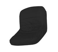 Dpofirs 600D Oxford Fabric Riding Lawn Mower Seat Cover, Weatherproof Tractor Seat Protector with 4 Pockets, Non-Slip Silicone Grip, Fits 12.4-14.1 Inch Backrest, No Armrest (Black)