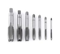 Dpofirs 7 Pcs/Set Bearing Steel Thread Taps, M3-M12 Metric Thread Taps, Precision Tapping Tool Set