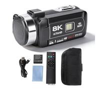 Dpofirs 8K Video Camera 64MP Camcorder Vlogging Camera, 18X Zoom WiFi Digital Camcorder, Video Recorder, Auto Focus, 3" Touchscreen, Webcam